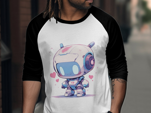 Adorable Bot Buddy 3/4 Sleeve Baseball Tee - MiTo Store