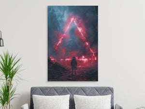 Red Triangle Portal Wall Art - MiTo Store