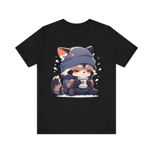 Cute Coffee Raccoon T-Shirt - MiTo Store