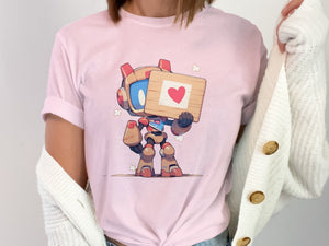 Cute Robot Love Heart Sign Tee - MiTo Store