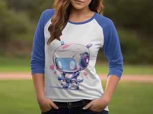 Adorable Bot Buddy 3/4 Sleeve Baseball Tee - MiTo Store