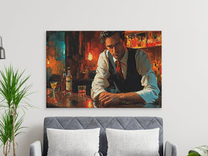 Vintage Bar Scene Canvas Art - MiTo Store
