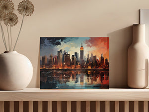 Abstract New York City Sunset Skyline Art - MiTo Store