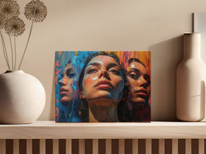 Colorful Abstract Female Faces Art - MiTo Store