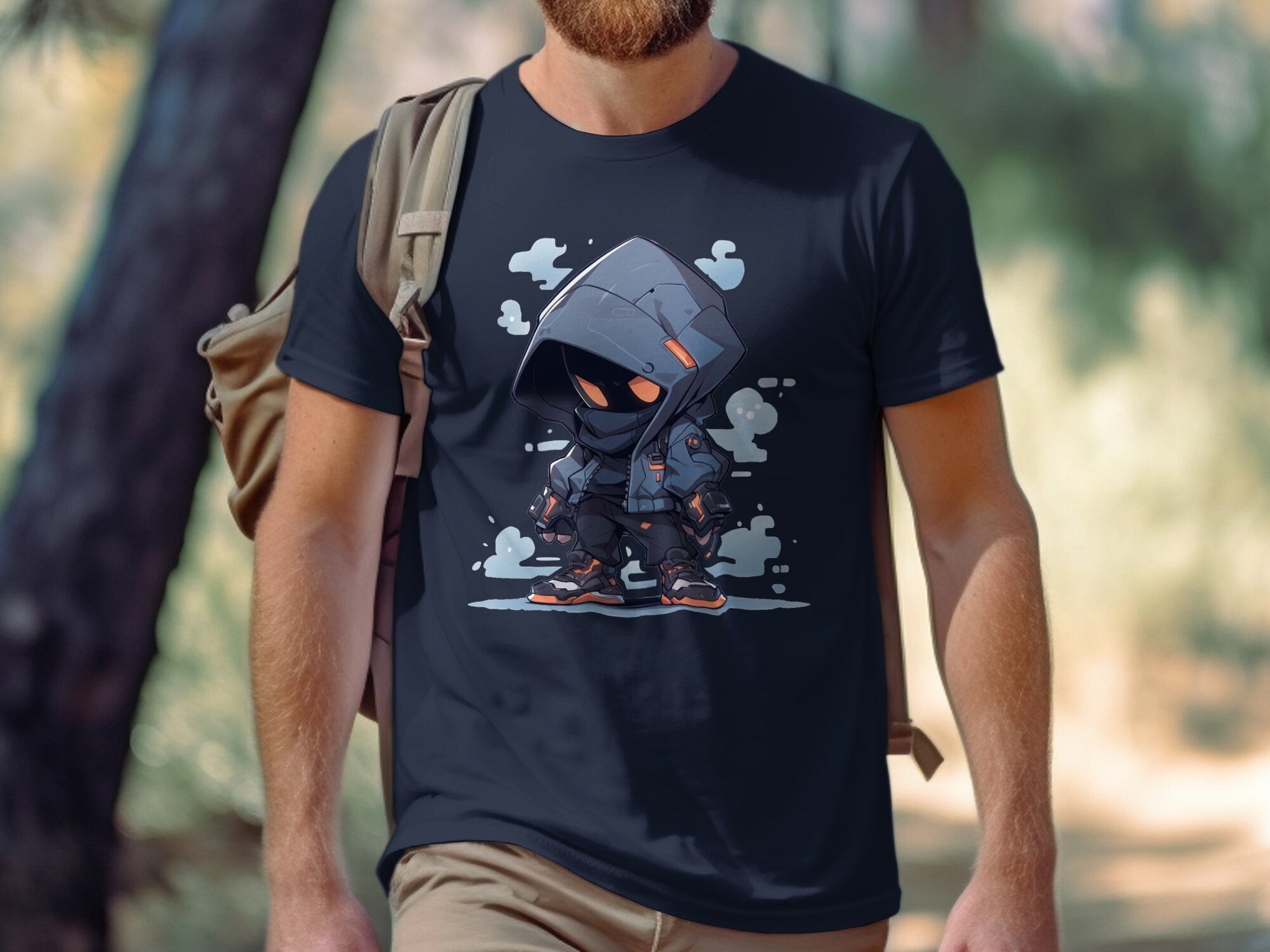 Mysterious Hooded Character T-Shirt - MiTo Store