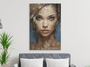 Abstract Female Portrait Canvas Art - MiTo Store