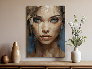 Abstract Female Portrait Canvas Art - MiTo Store