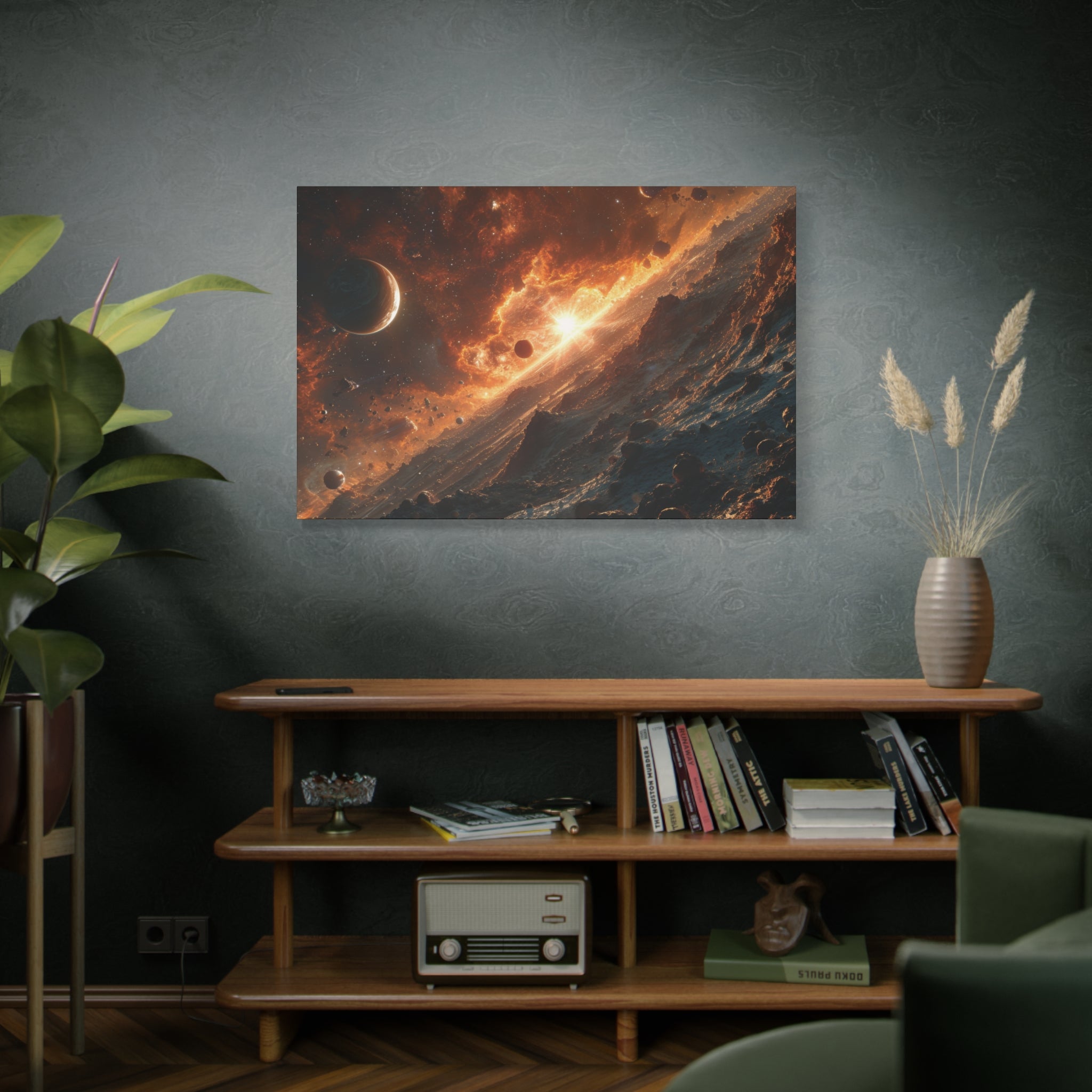 Galactic Dawn: An Epic Space Odyssey Canvas Art