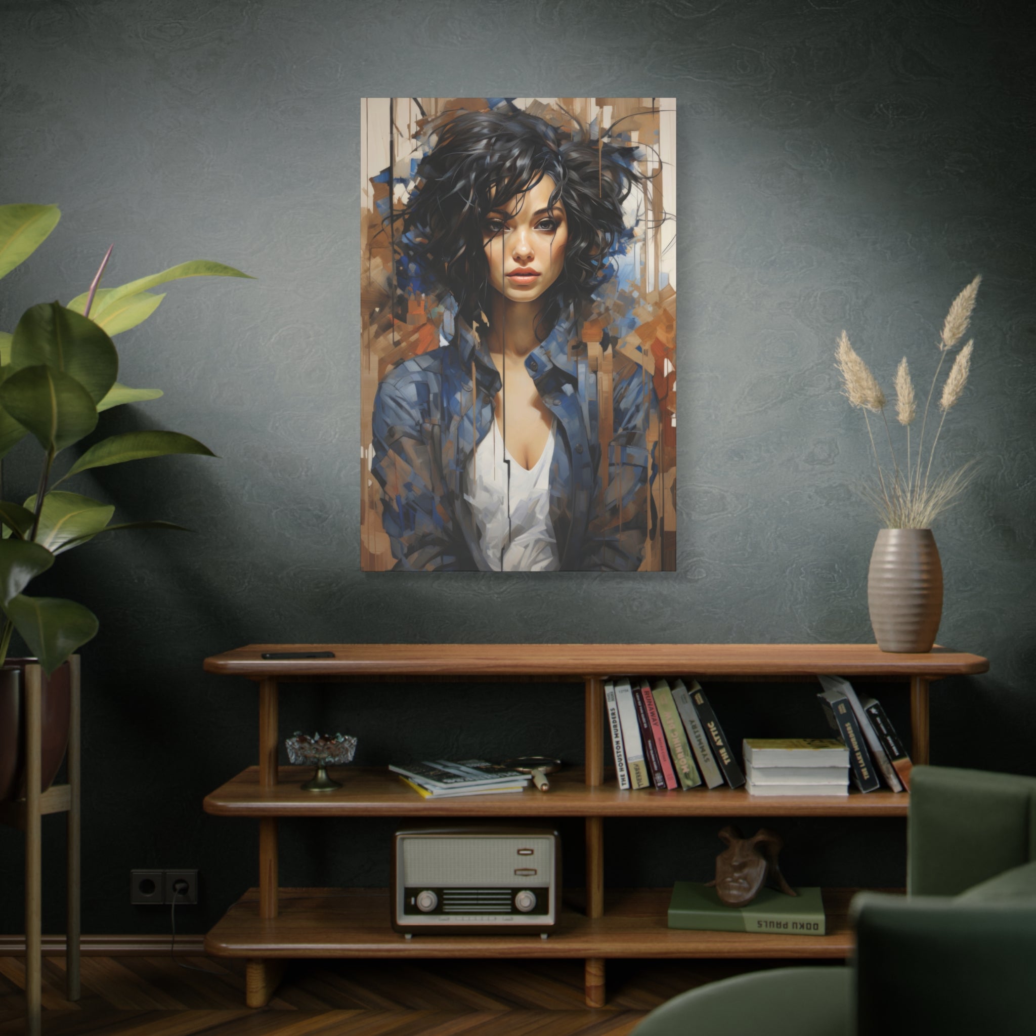 Abstract Essence: Modern Woman Portrait Canvas Art