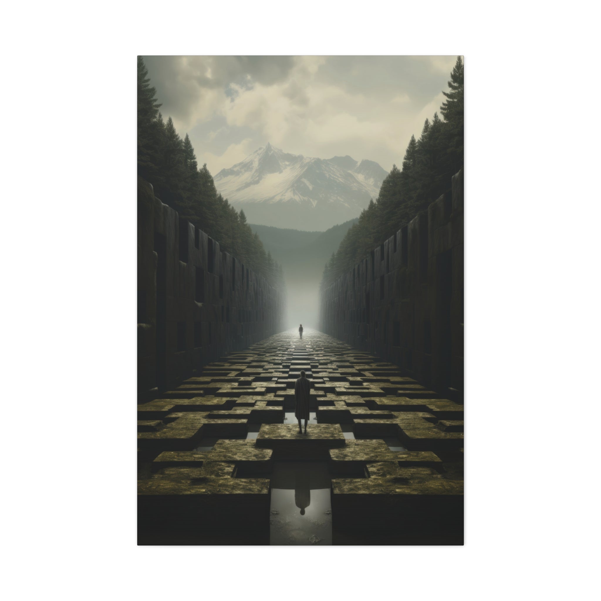 Path of Solitude: The Journey to Enlightenment Canvas Art