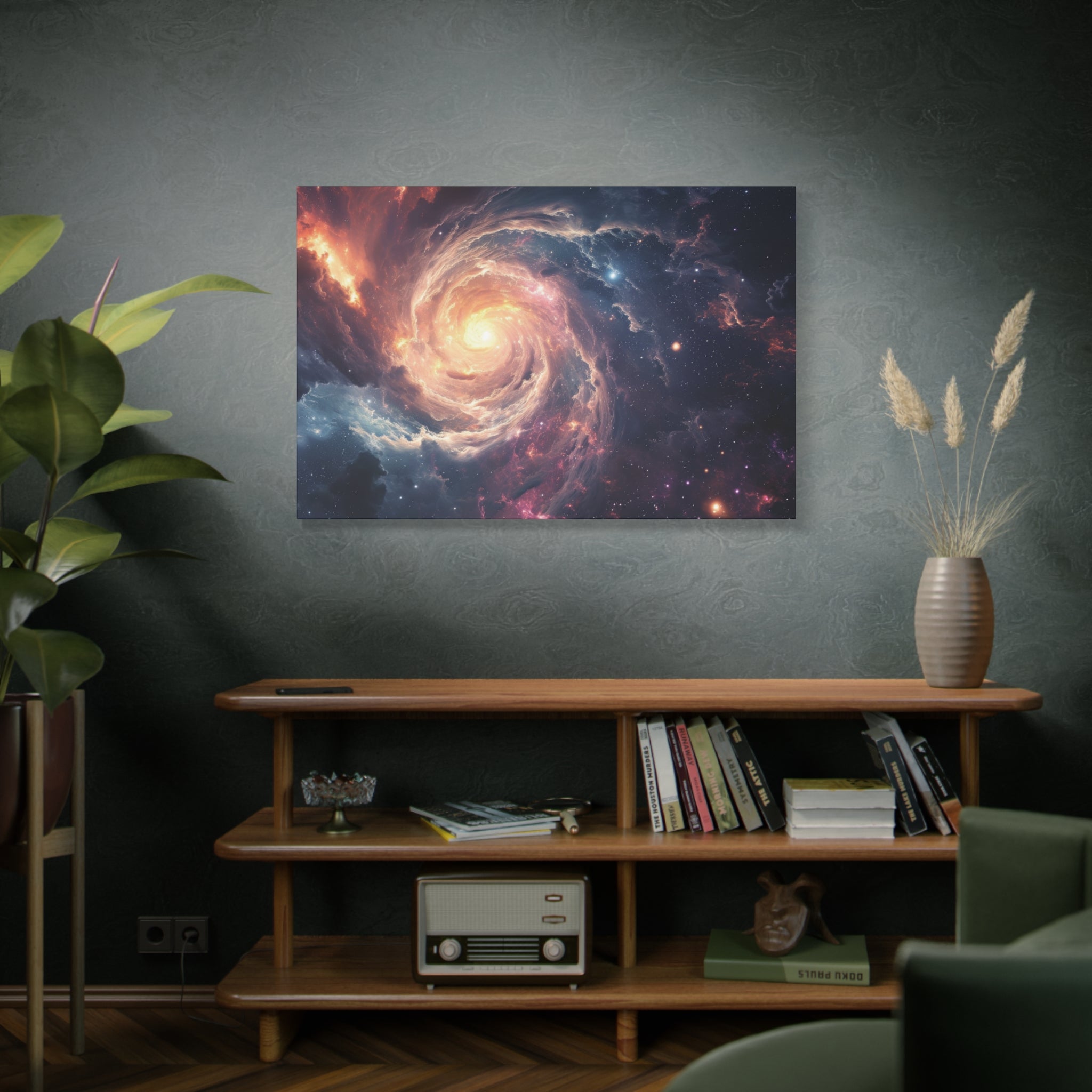 Celestial Spiral: The Galactic Core Canvas Art