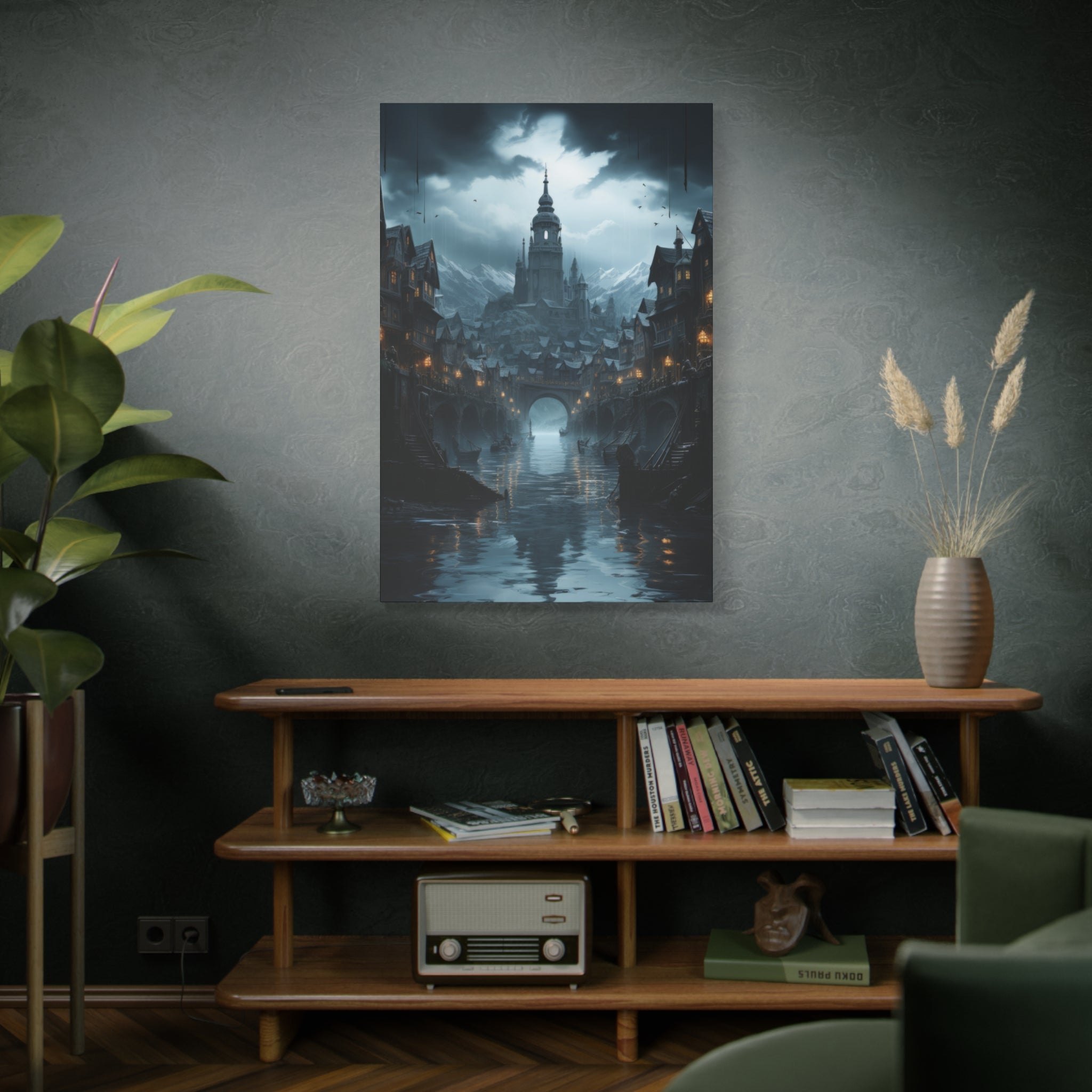 Dystopian Dawn: Chilling Cityscape Canvas Art