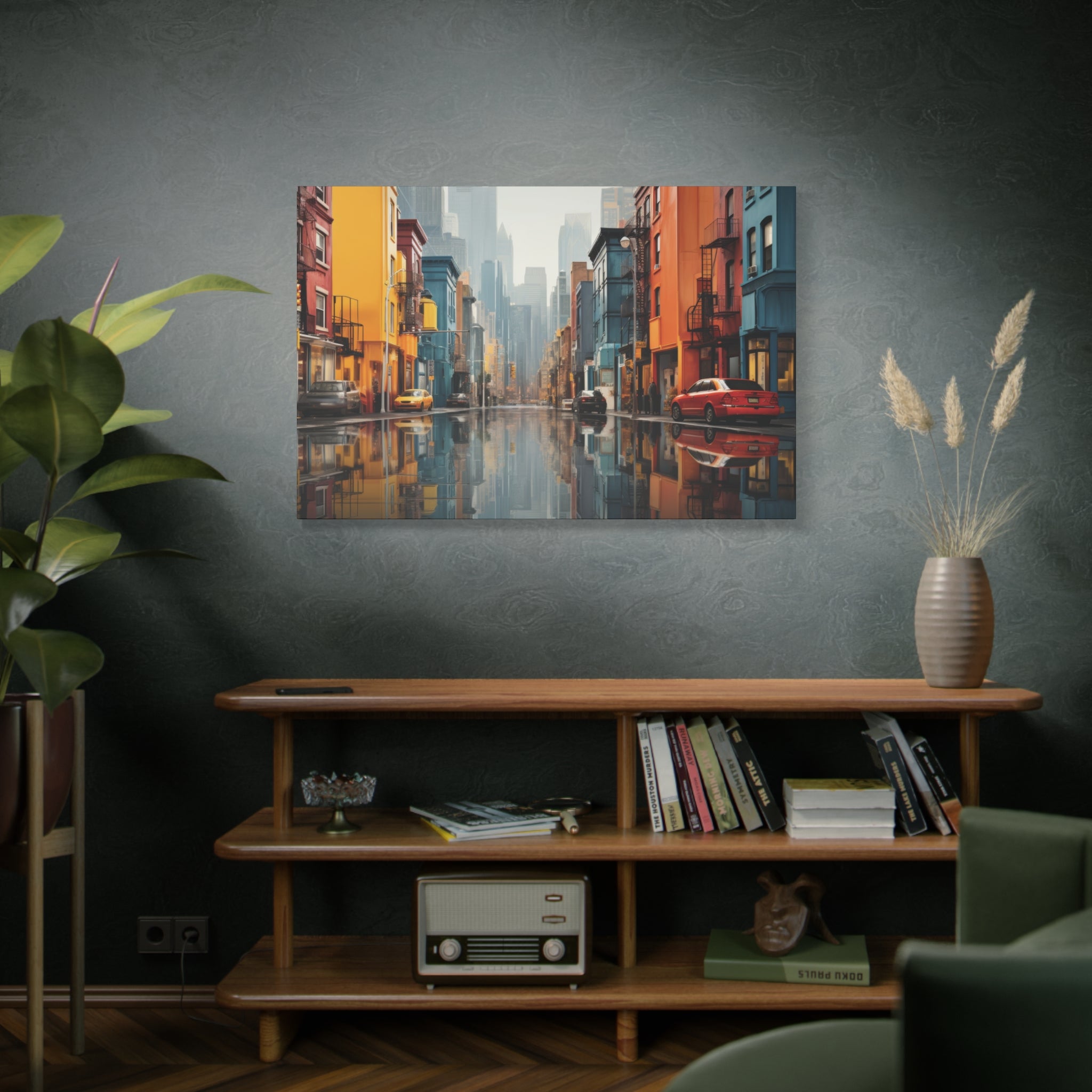 Colorful Metropolis: Vivid New York Street View Canvas Art