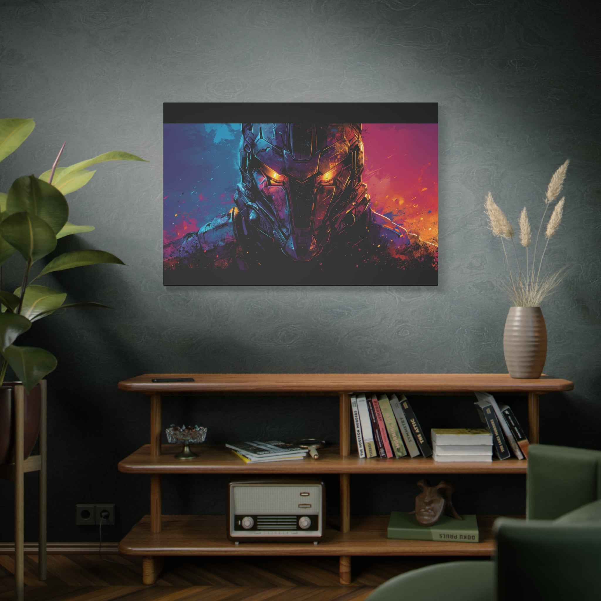 Cybernetic Sentinel Portrait Canvas Art