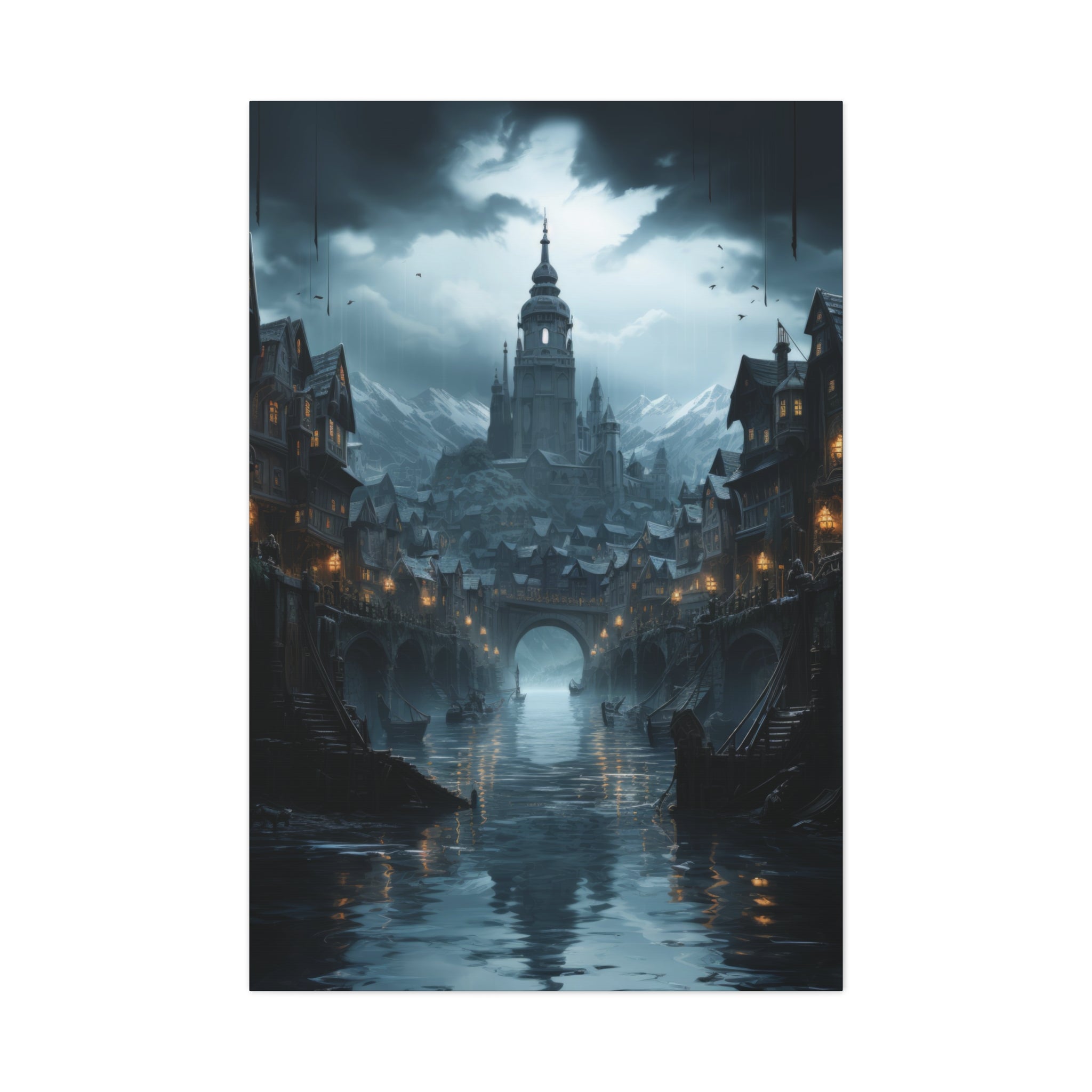 Dystopian Dawn: Chilling Cityscape Canvas Art