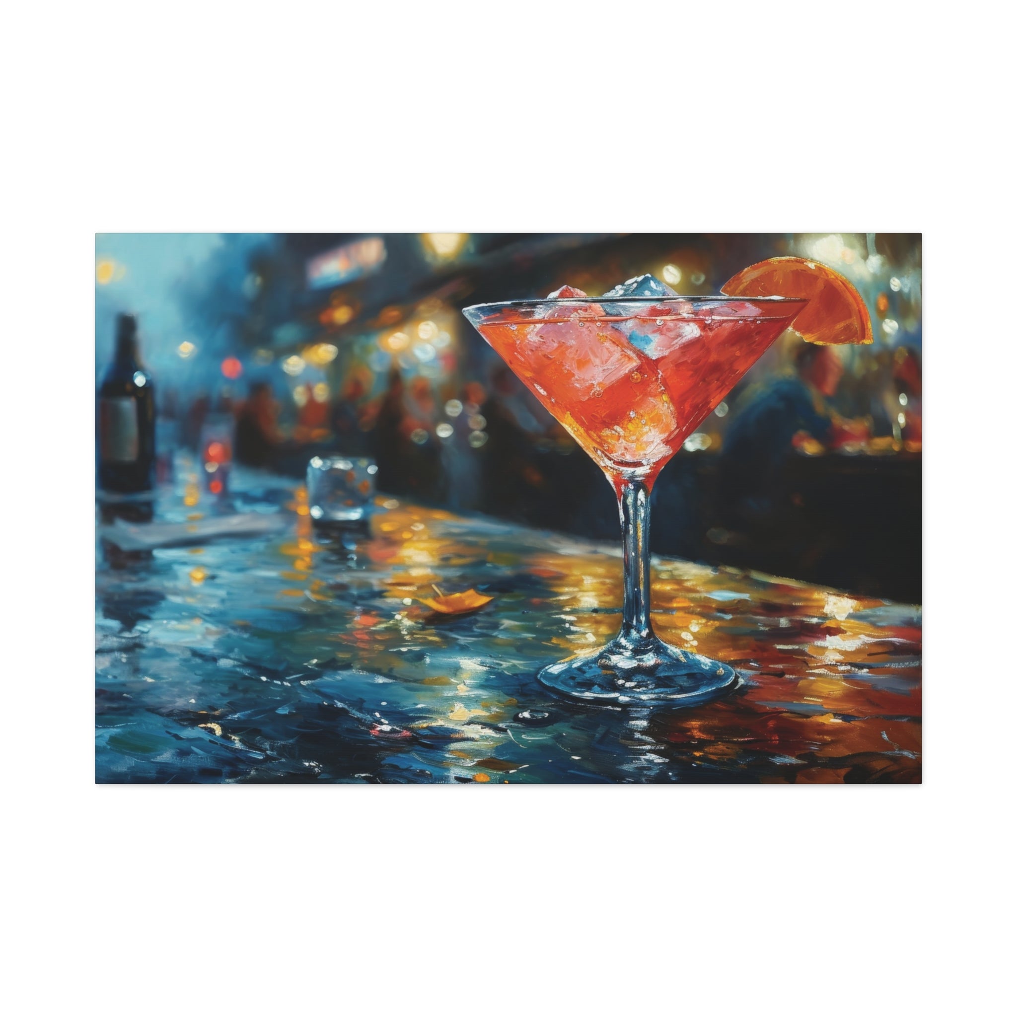 Cosmic Glamour: Sipping a Cosmopolitan Canvas Art