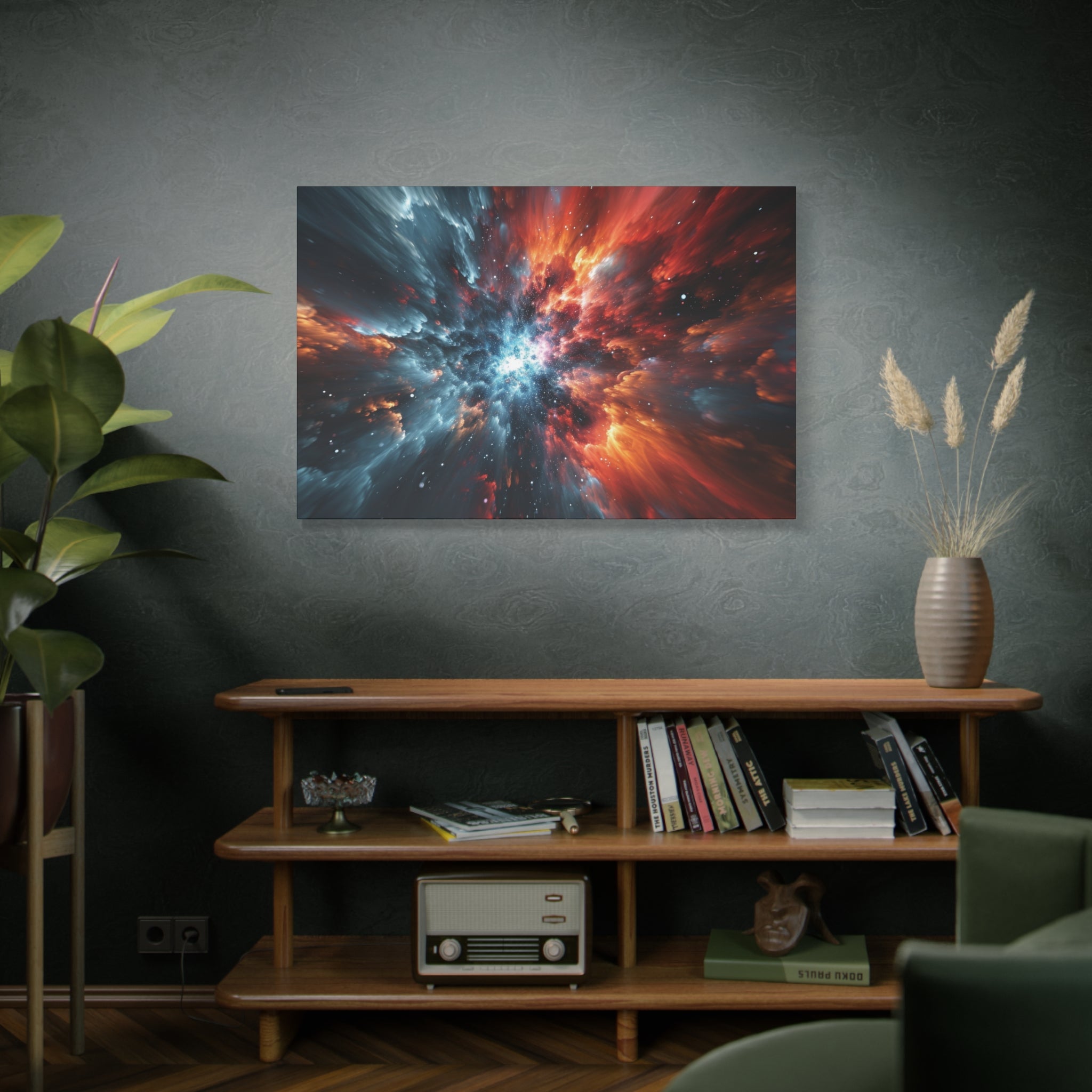 Galactic Birth: Abstract Big Bang Interpretation Canvas Art