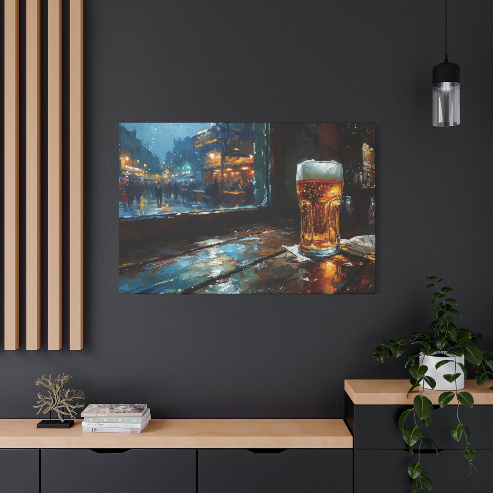 Golden Brew: An Ode to the Perfect Pint Canvas Art