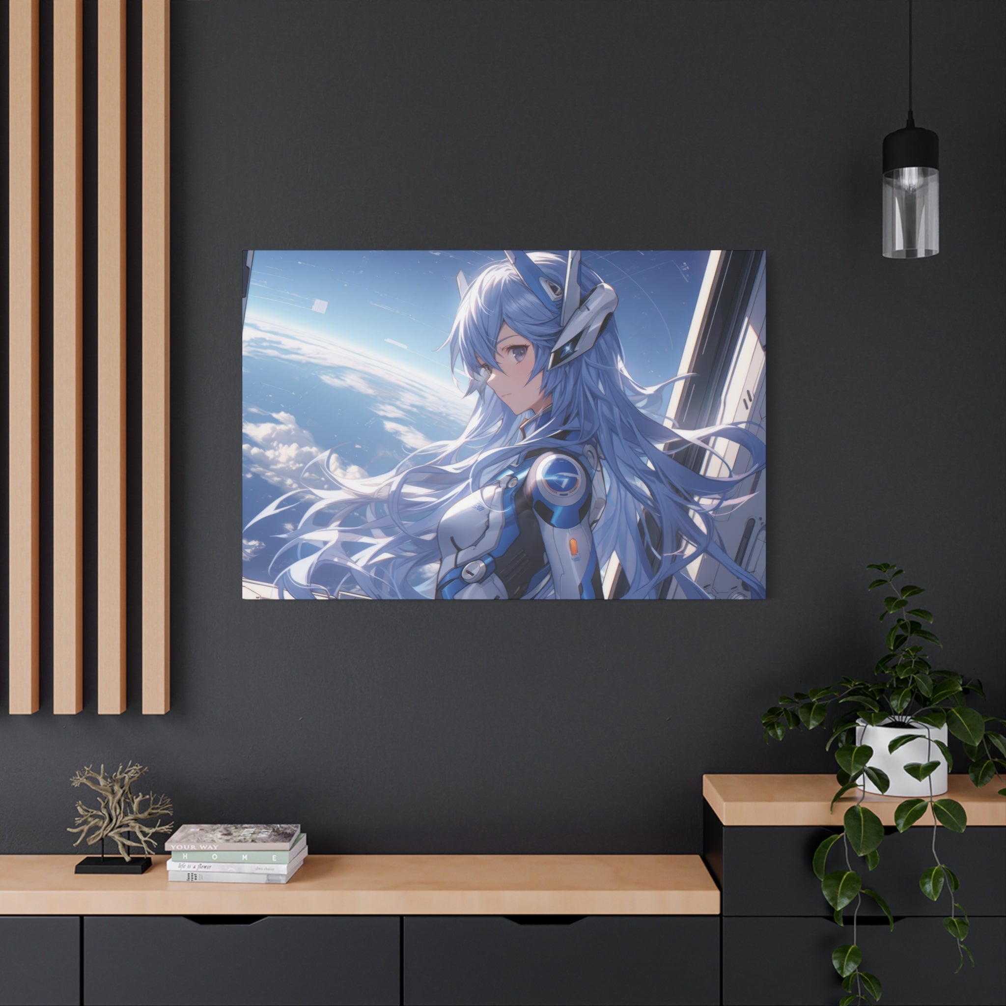 Skyward Sci-Fi Sentinel Canvas Art