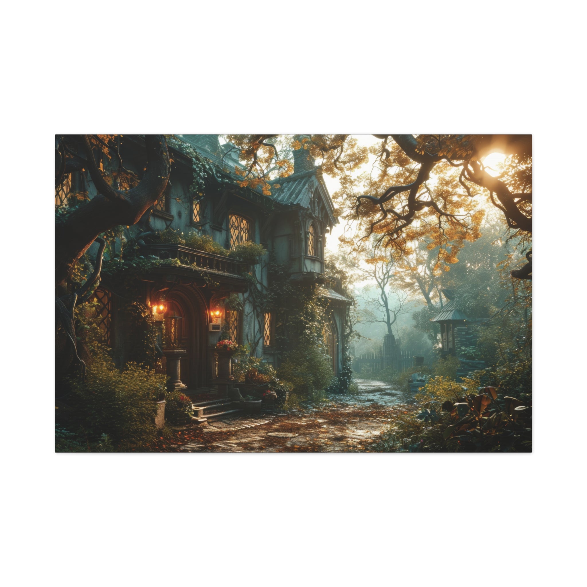 Enchanted Forest Retreat: Twilight Whispers and Rustling Leaves Canvas Art