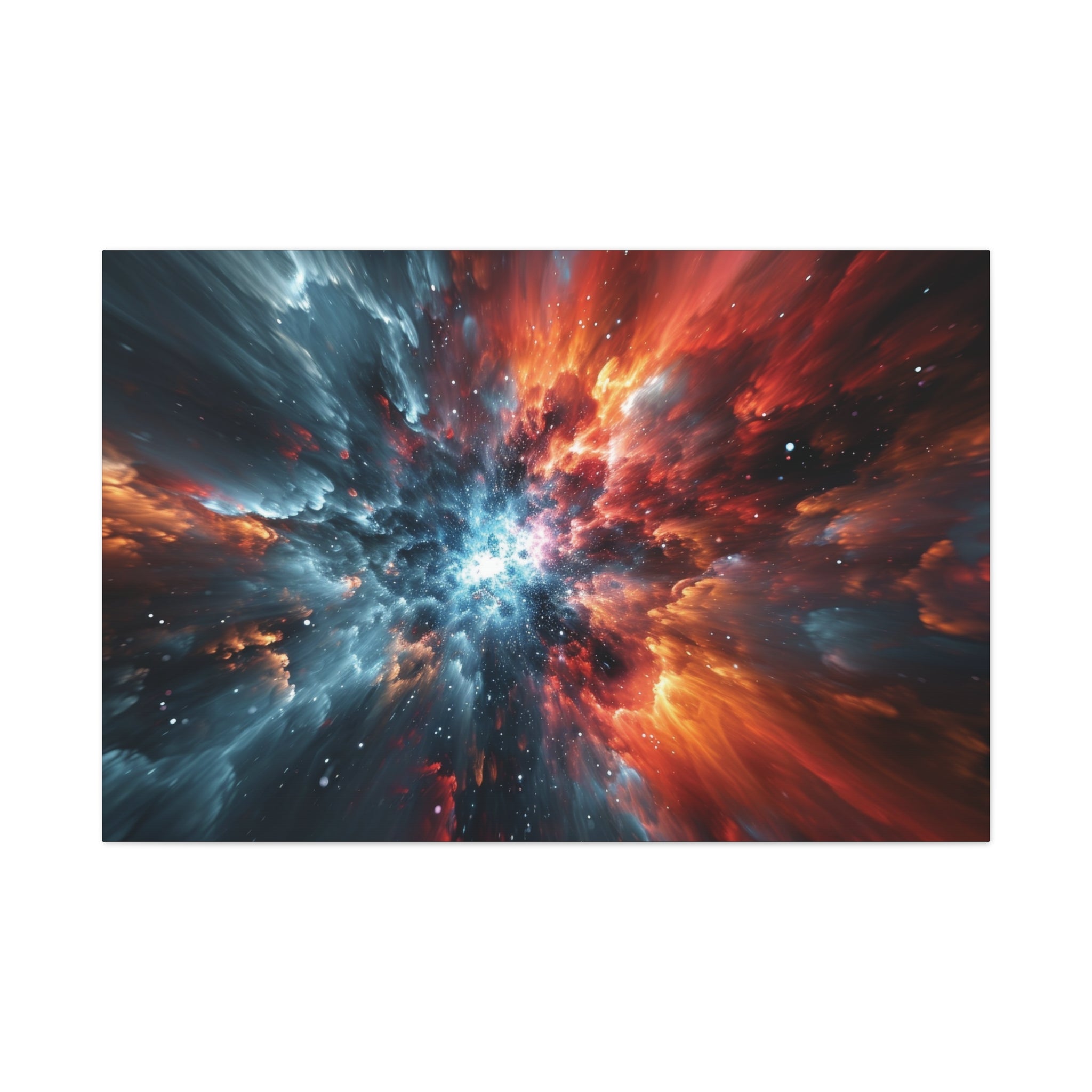 Galactic Birth: Abstract Big Bang Interpretation Canvas Art