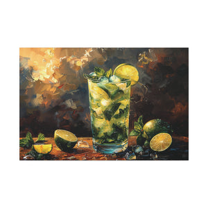 Vibrant Mojito Cocktail Canvas Art - MiTo Store