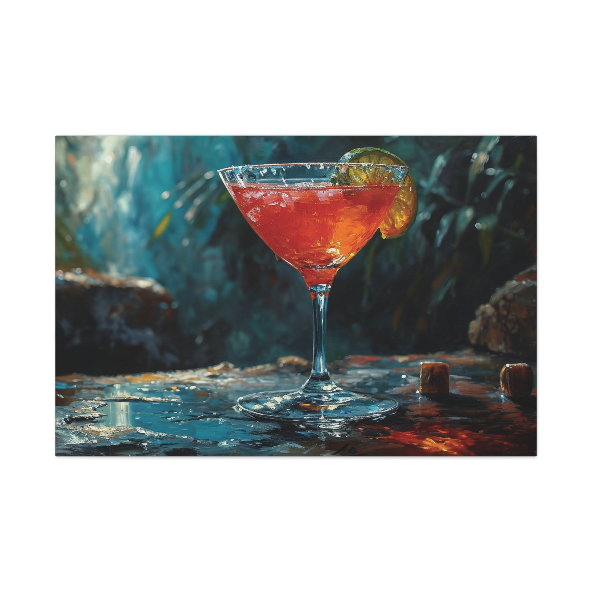 Sunset in a Glass: The Daiquiri Delight Canvas Art