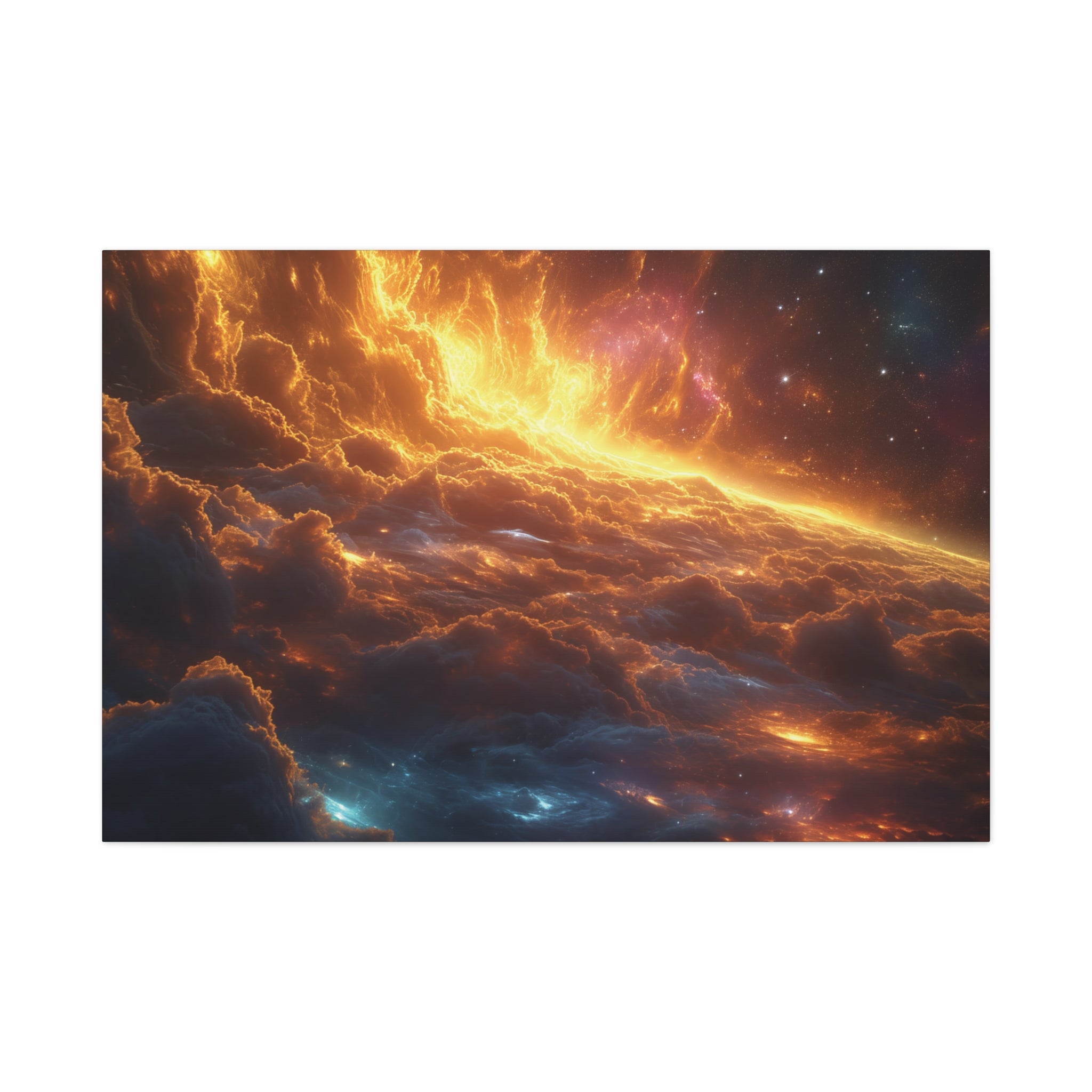 Celestial Inferno Horizon Canvas Art