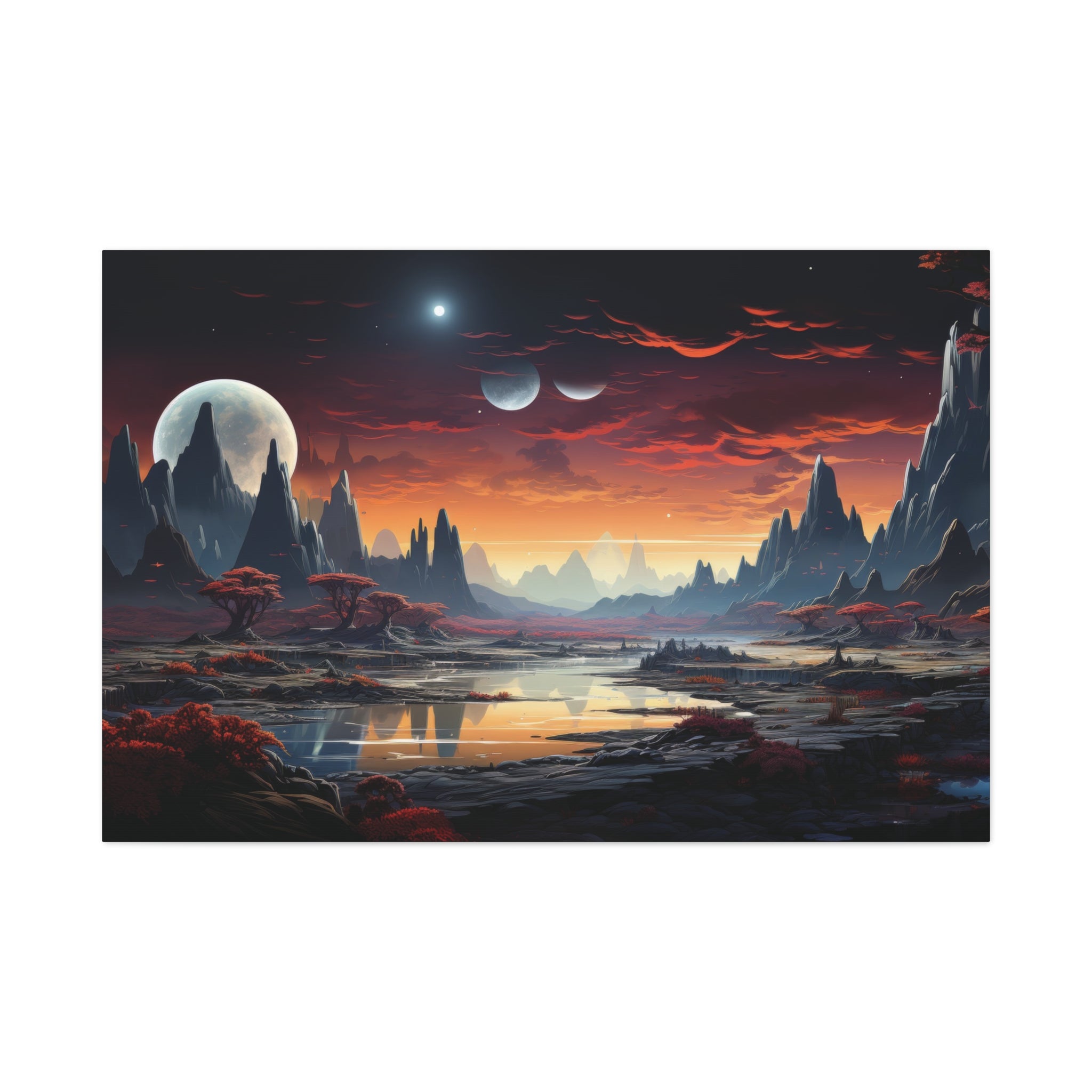 Mystic Planetary: Vista Alien Landscape Canvas Art