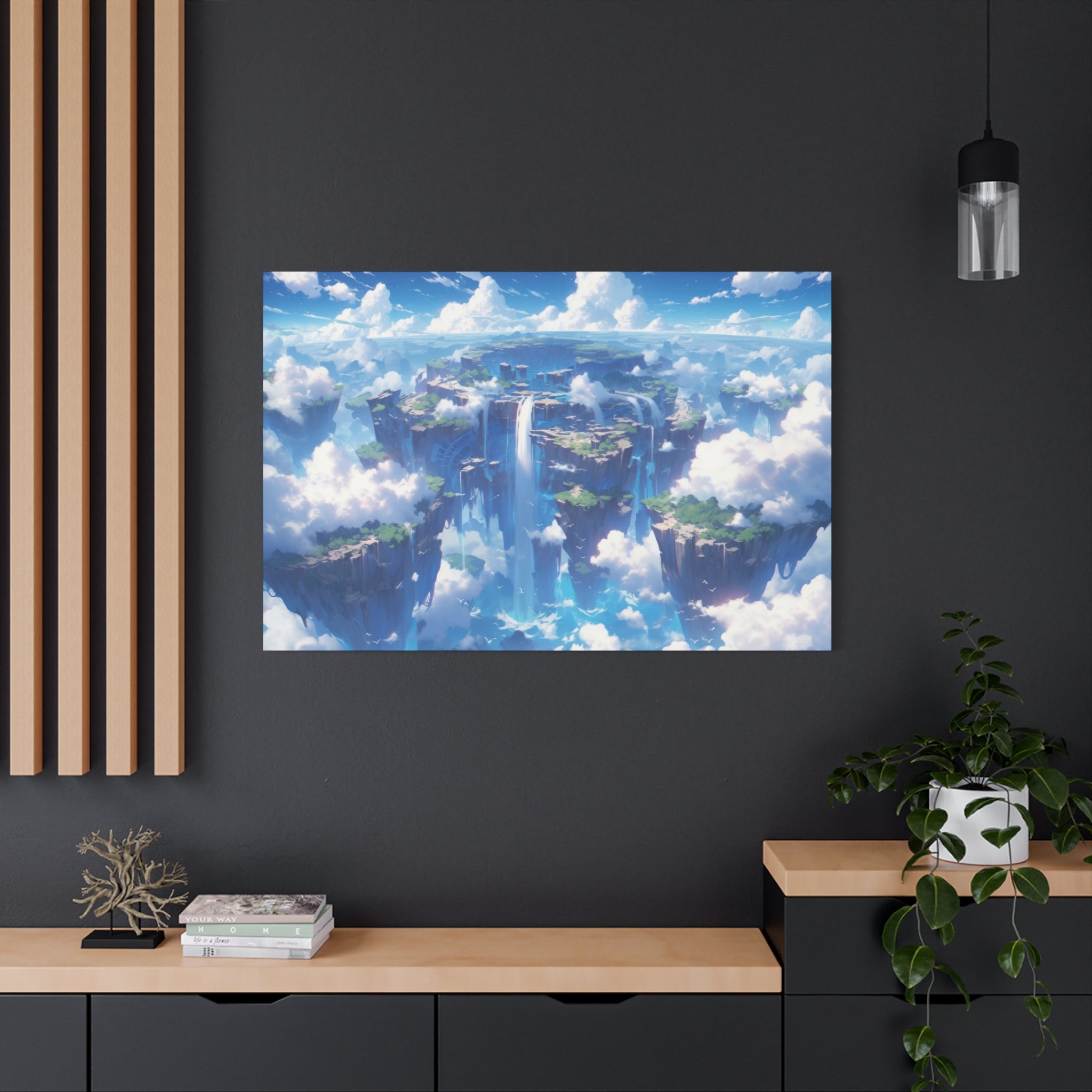 Celestial Waterfall Kingdom Canvas Art