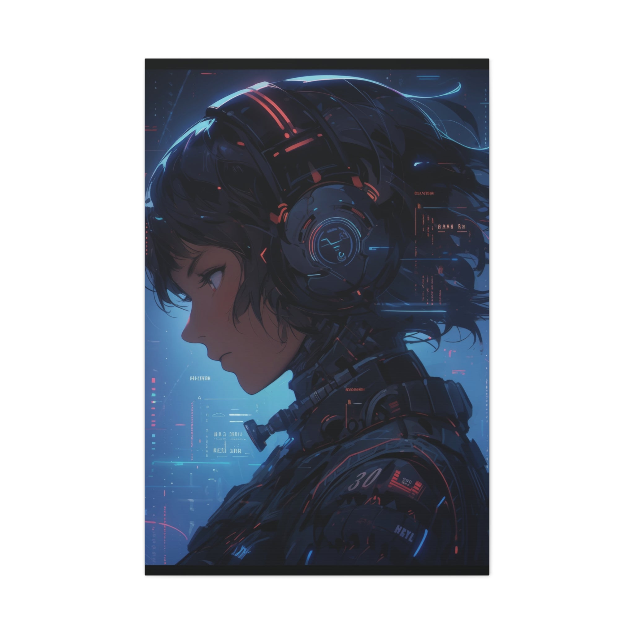 Cyberpunk Tactical Operative Canvas Art