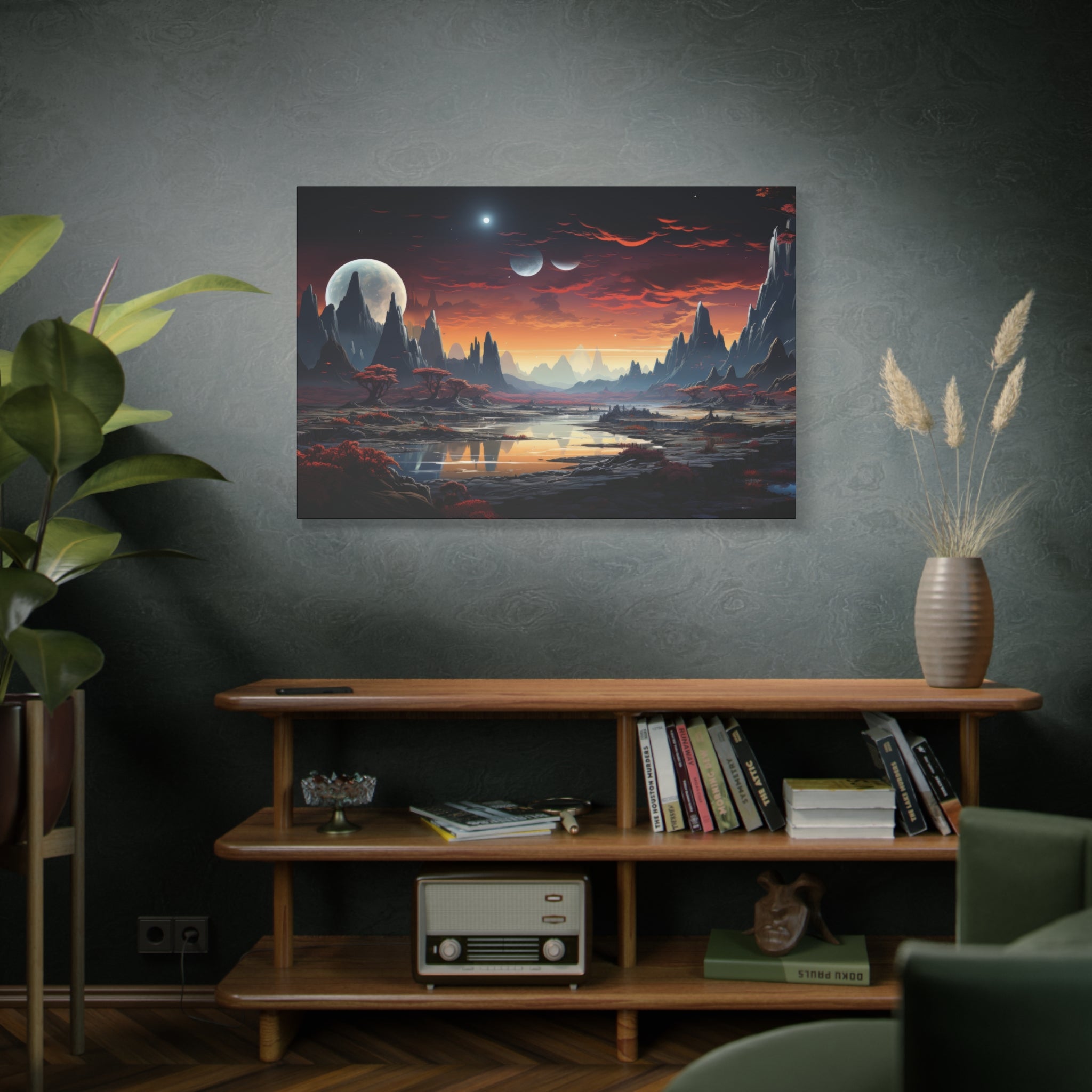 Mystic Planetary: Vista Alien Landscape Canvas Art