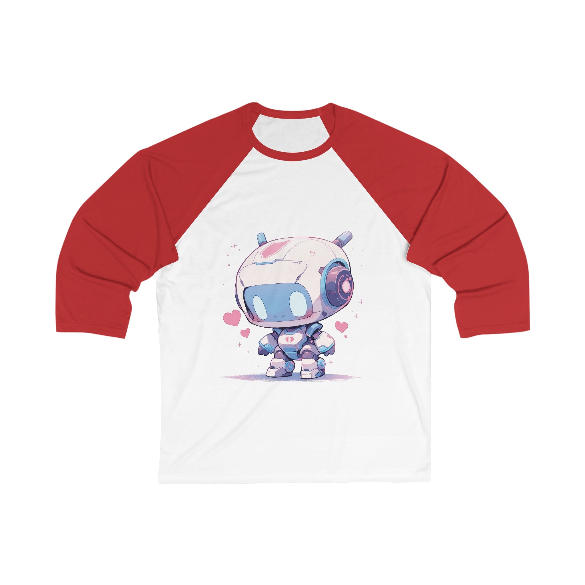 Adorable Bot Buddy 3/4 Sleeve Baseball Tee