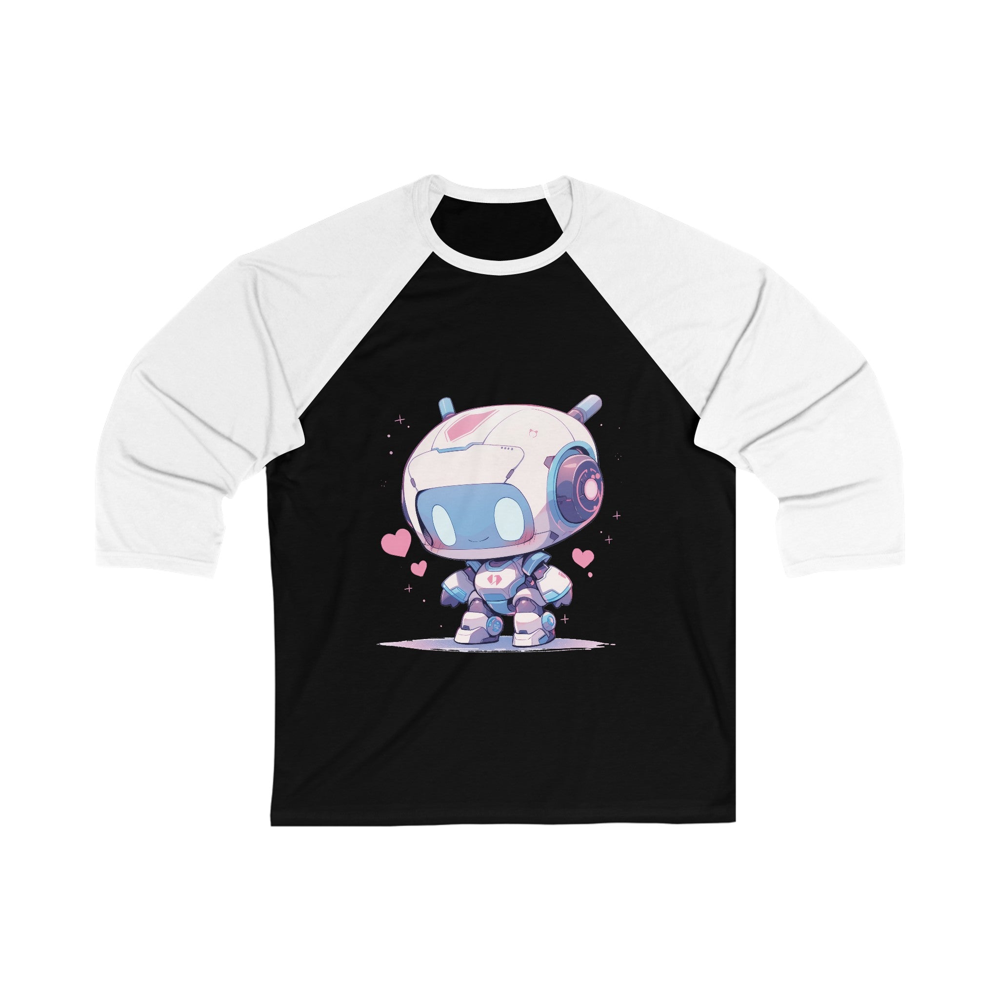 Adorable Bot Buddy 3/4 Sleeve Baseball Tee