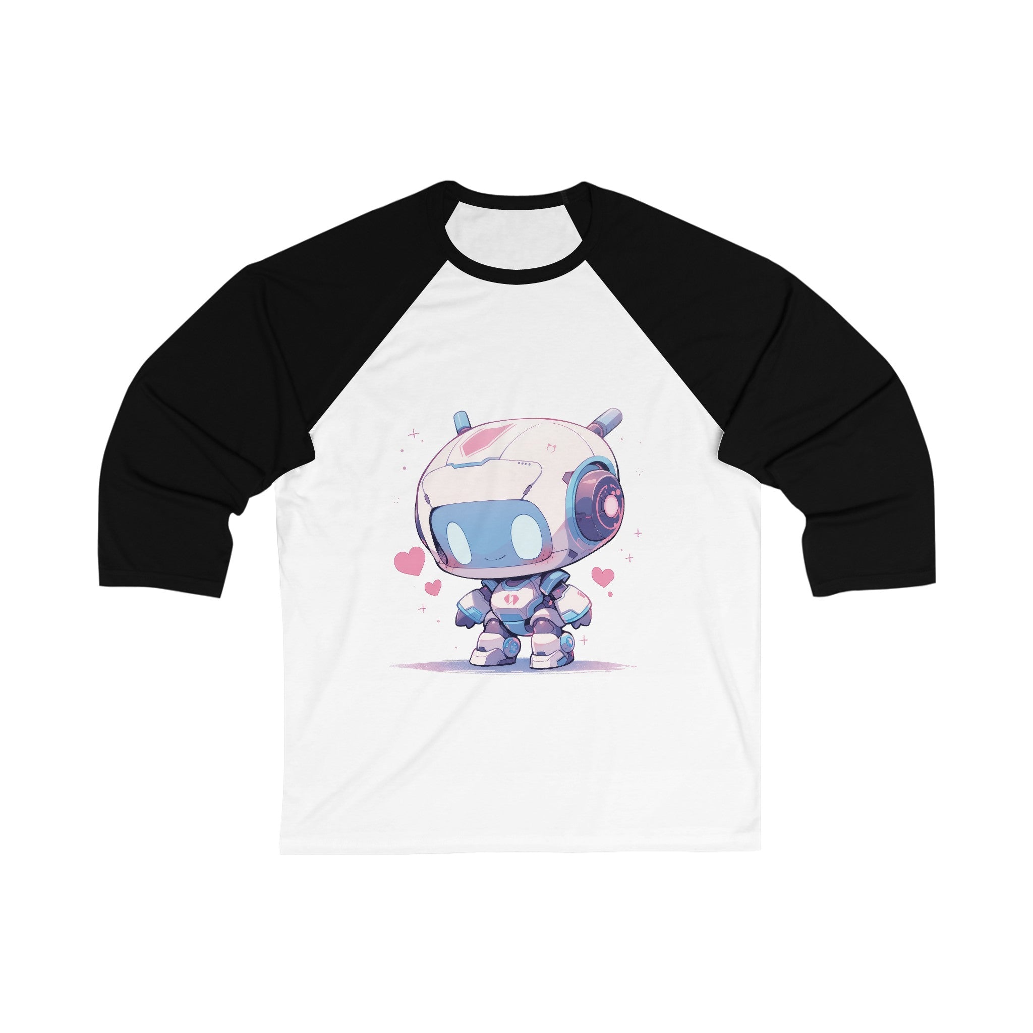 Adorable Bot Buddy 3/4 Sleeve Baseball Tee