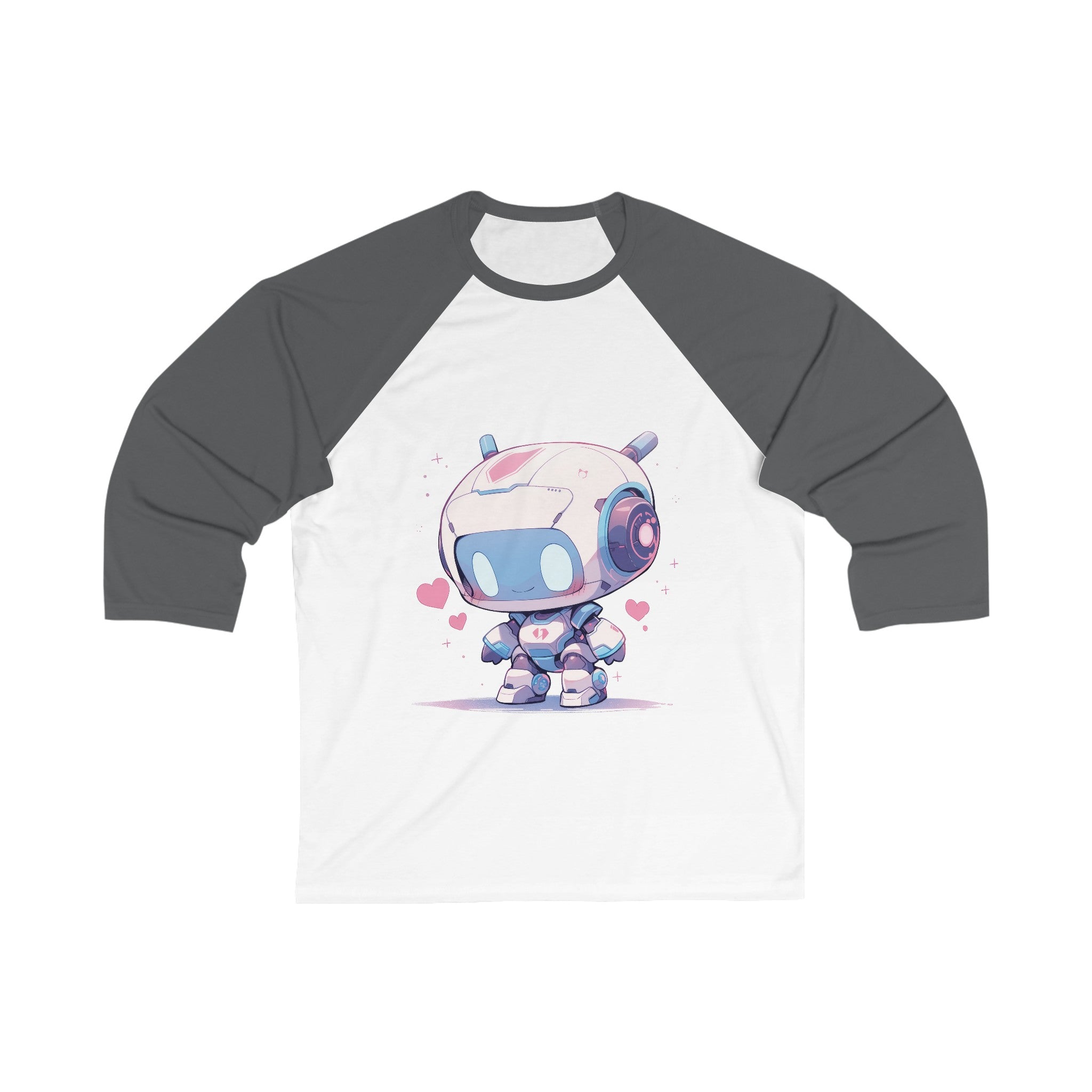 Adorable Bot Buddy 3/4 Sleeve Baseball Tee