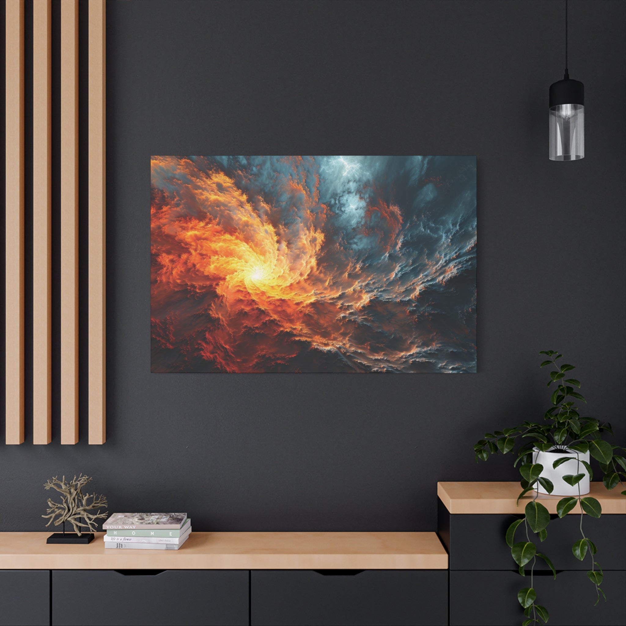 Cosmic Genesis: The Fiery Birth of a Universe Canvas Art