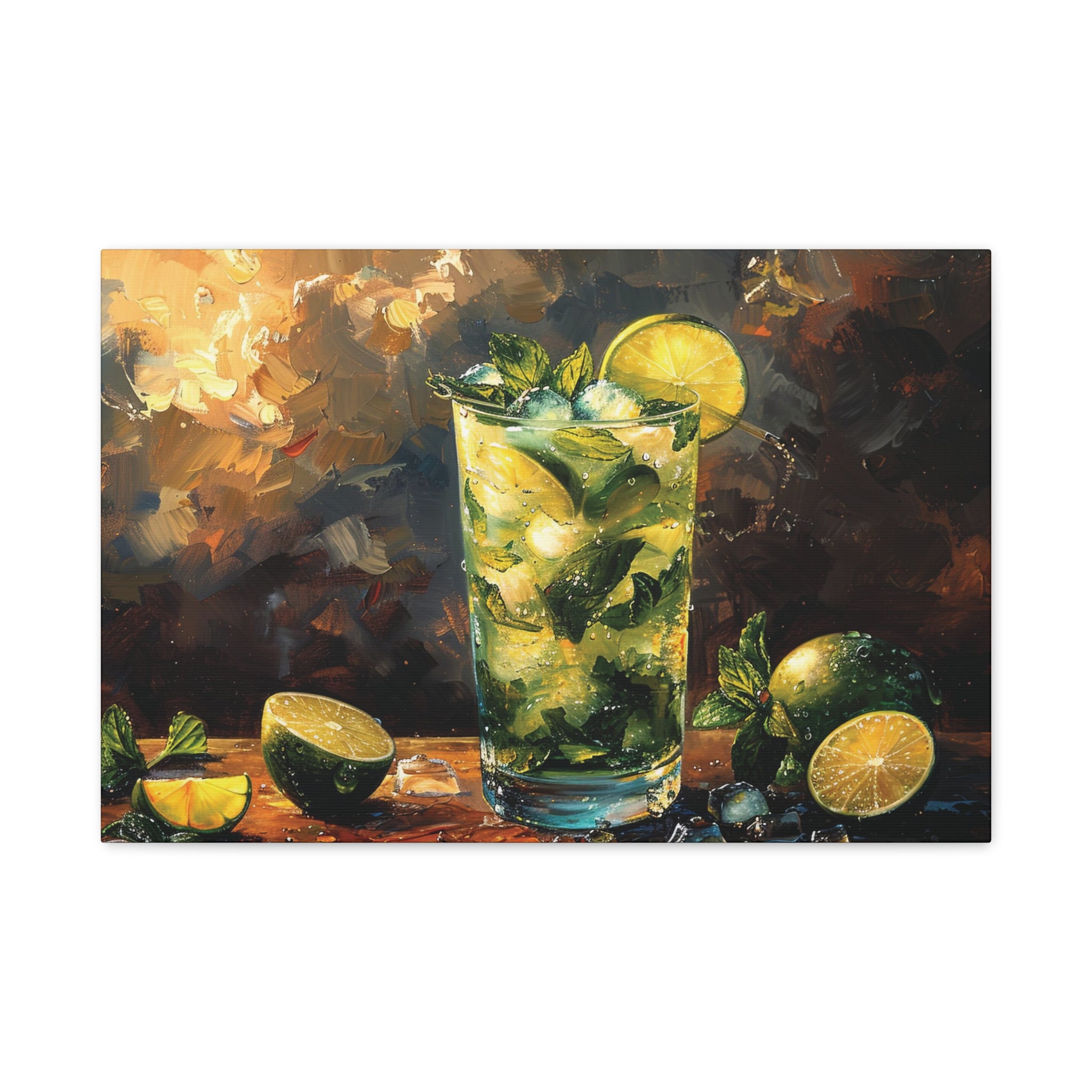 Vibrant Mojito Cocktail Canvas Art - MiTo Store