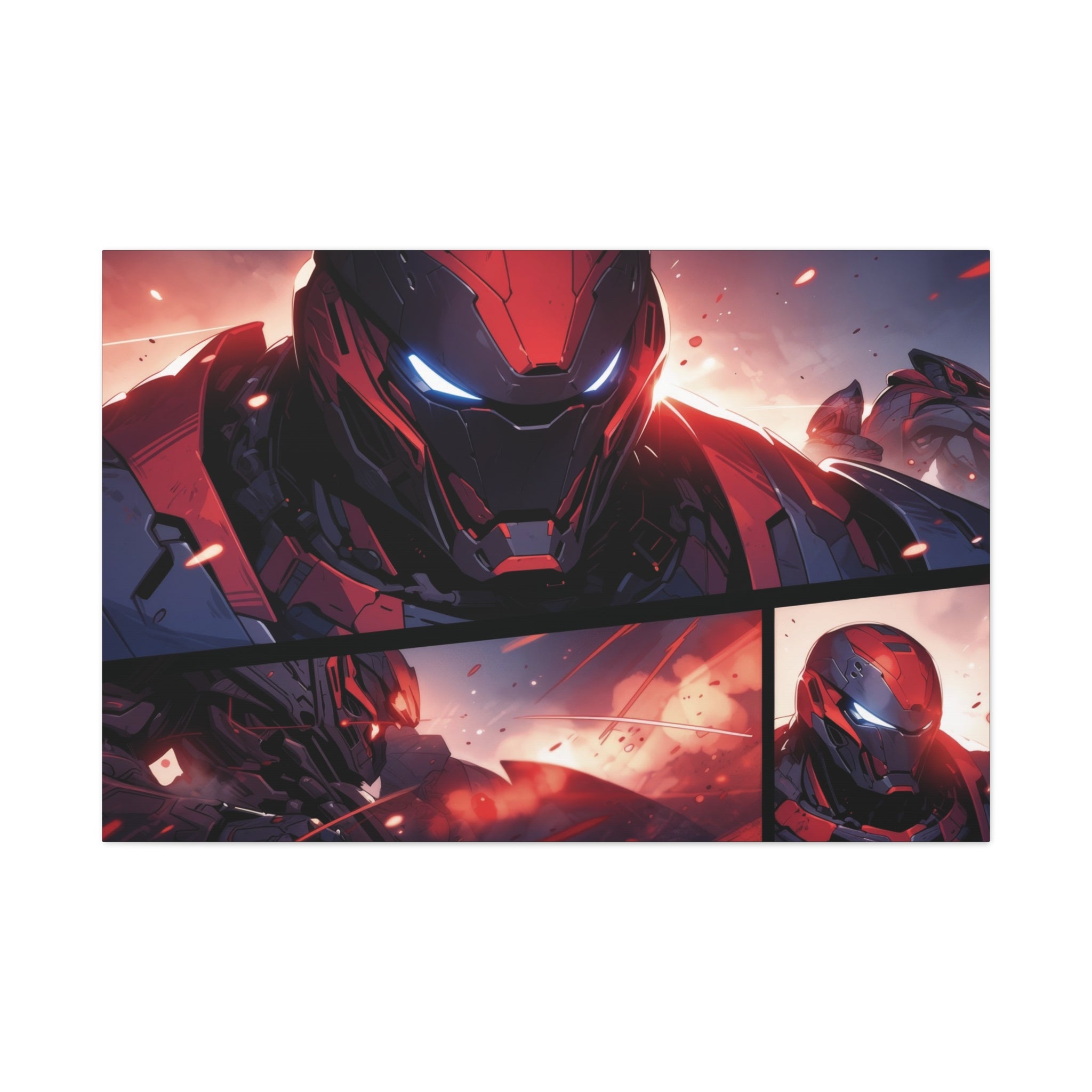 Ironclad Resolve: Mech Warrior Comics Canvas Art