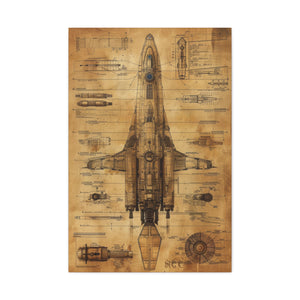 Da Vinci Style Spaceship Blueprint - MiTo Store