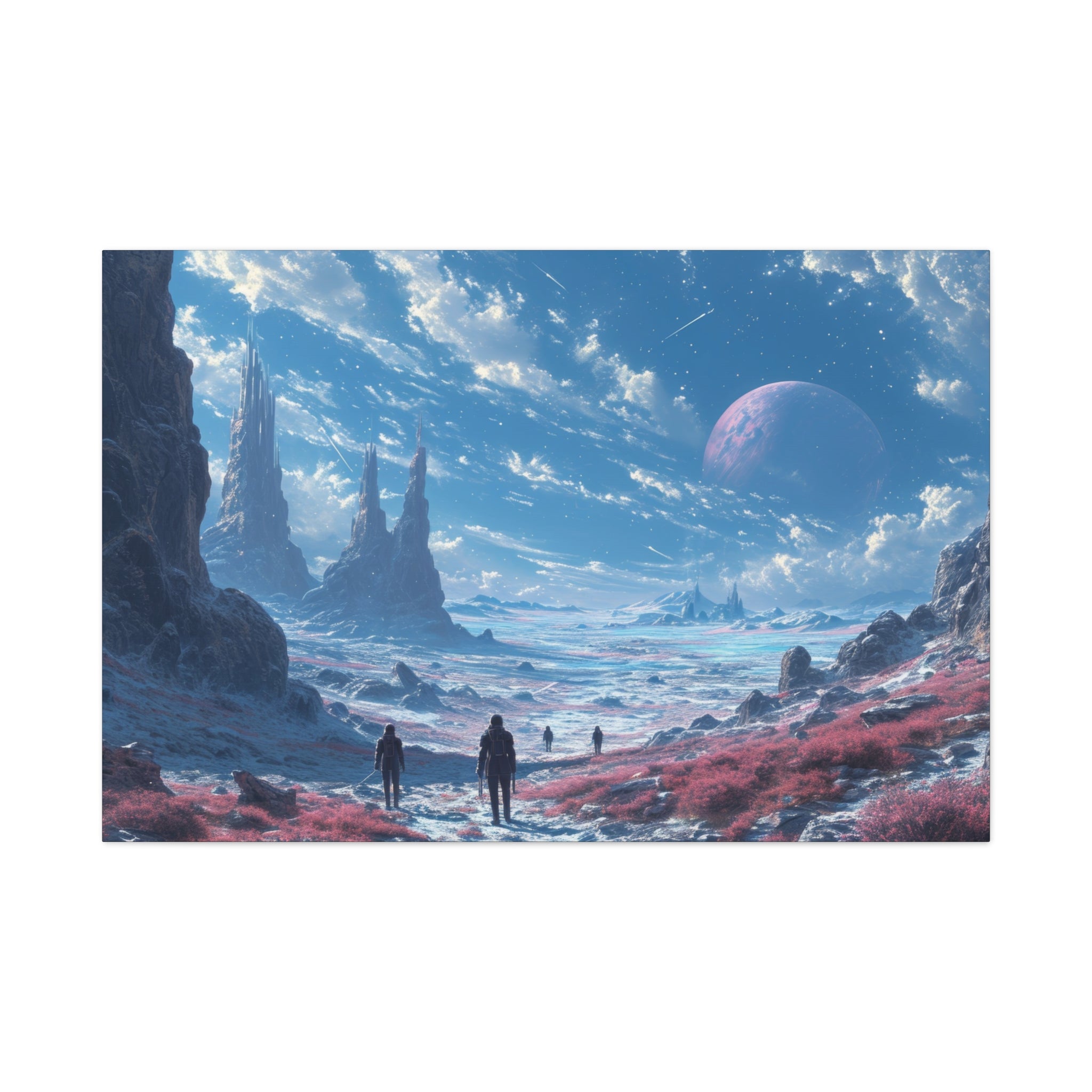 Xenoworlds: The Crimson Flora Frontier Canvas Art