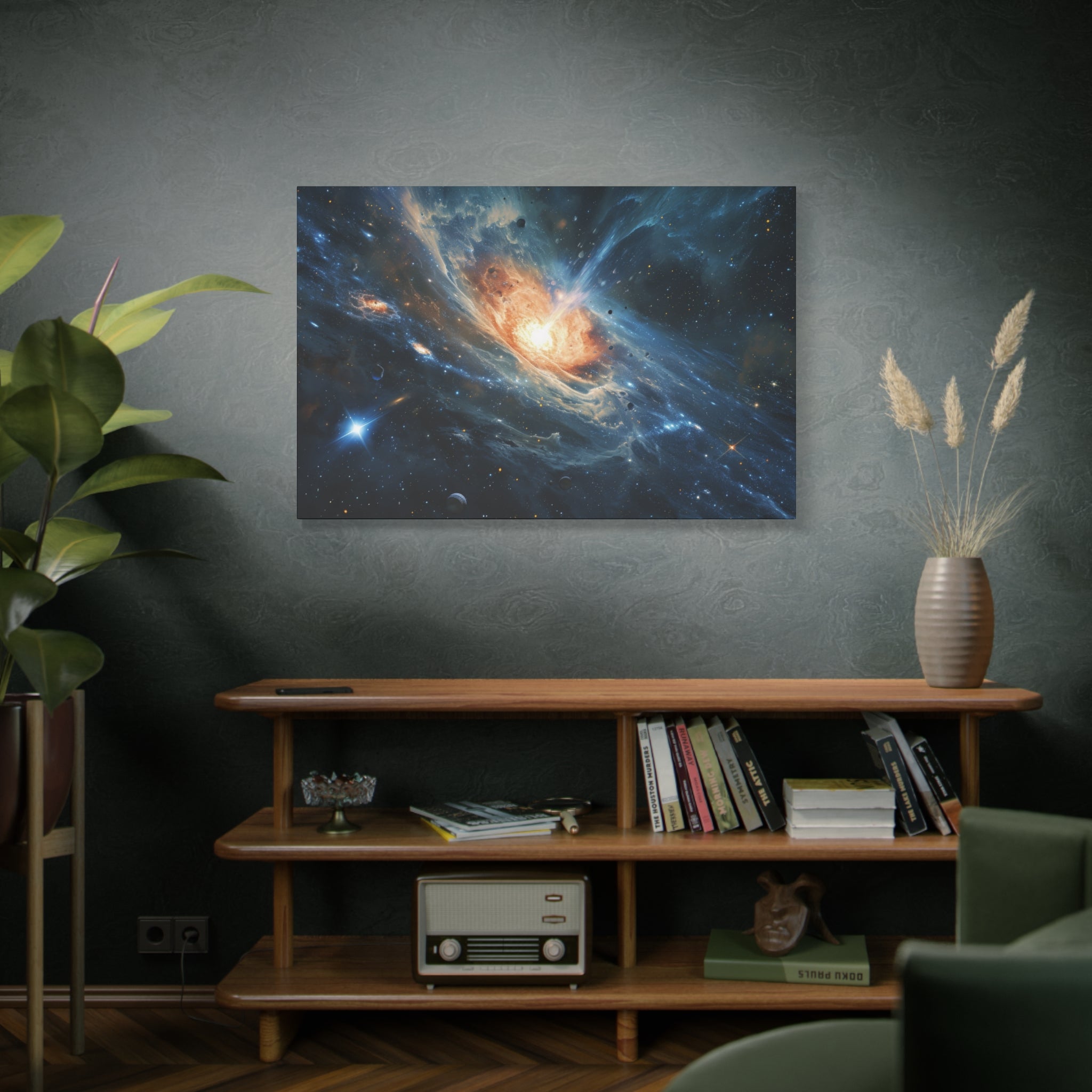 Supernova Symphony: Cosmic Convergence Canvas Art