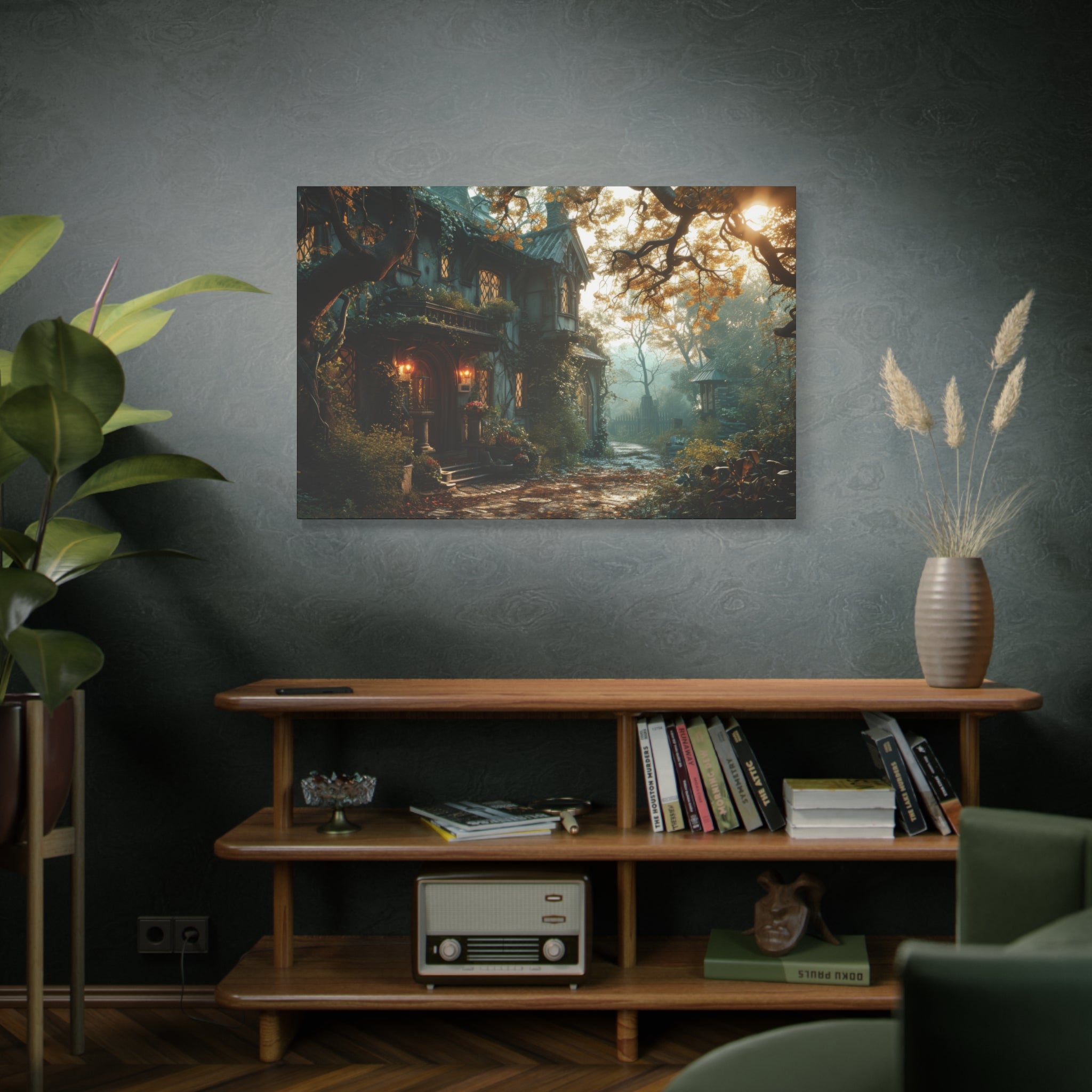 Enchanted Forest Retreat: Twilight Whispers and Rustling Leaves Canvas Art