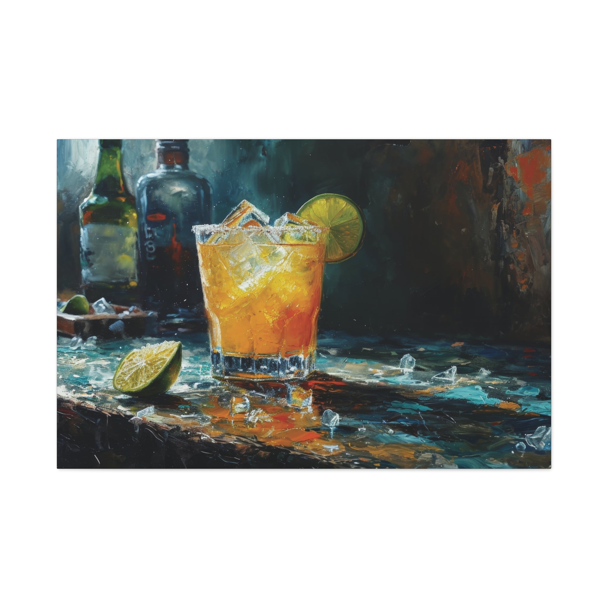 Celebration of Citrus: A Mesmerizing Margarita Masterpiece Canvas Art