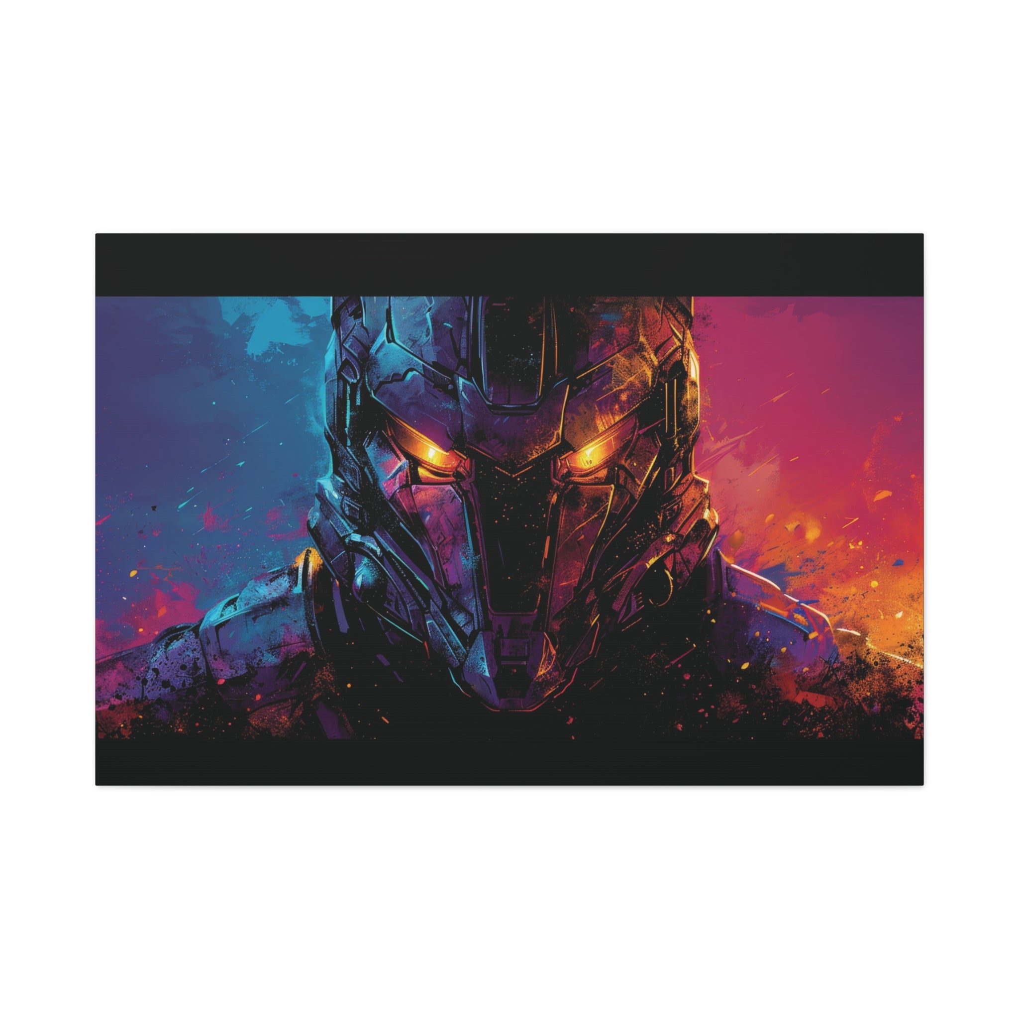 Cybernetic Sentinel Portrait Canvas Art