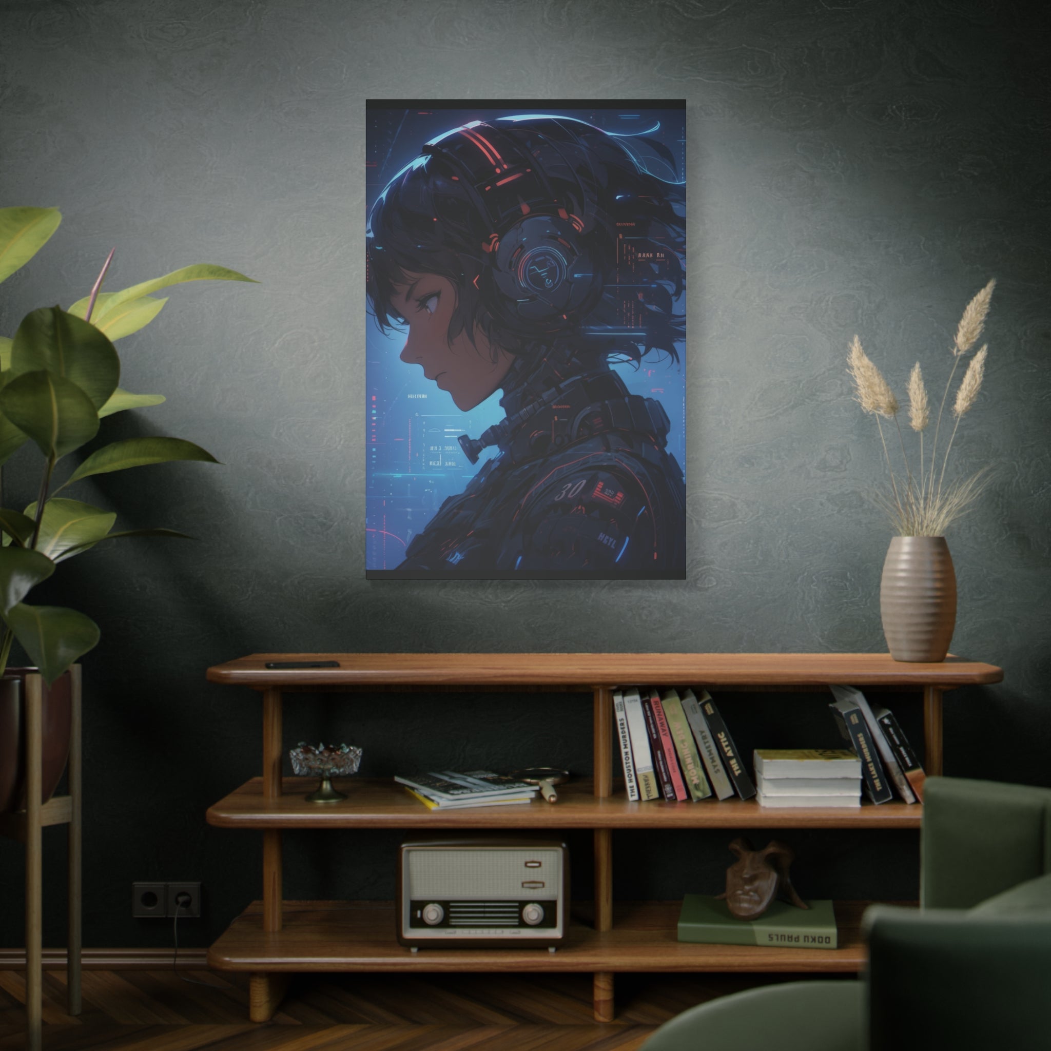 Cyberpunk Tactical Operative Canvas Art