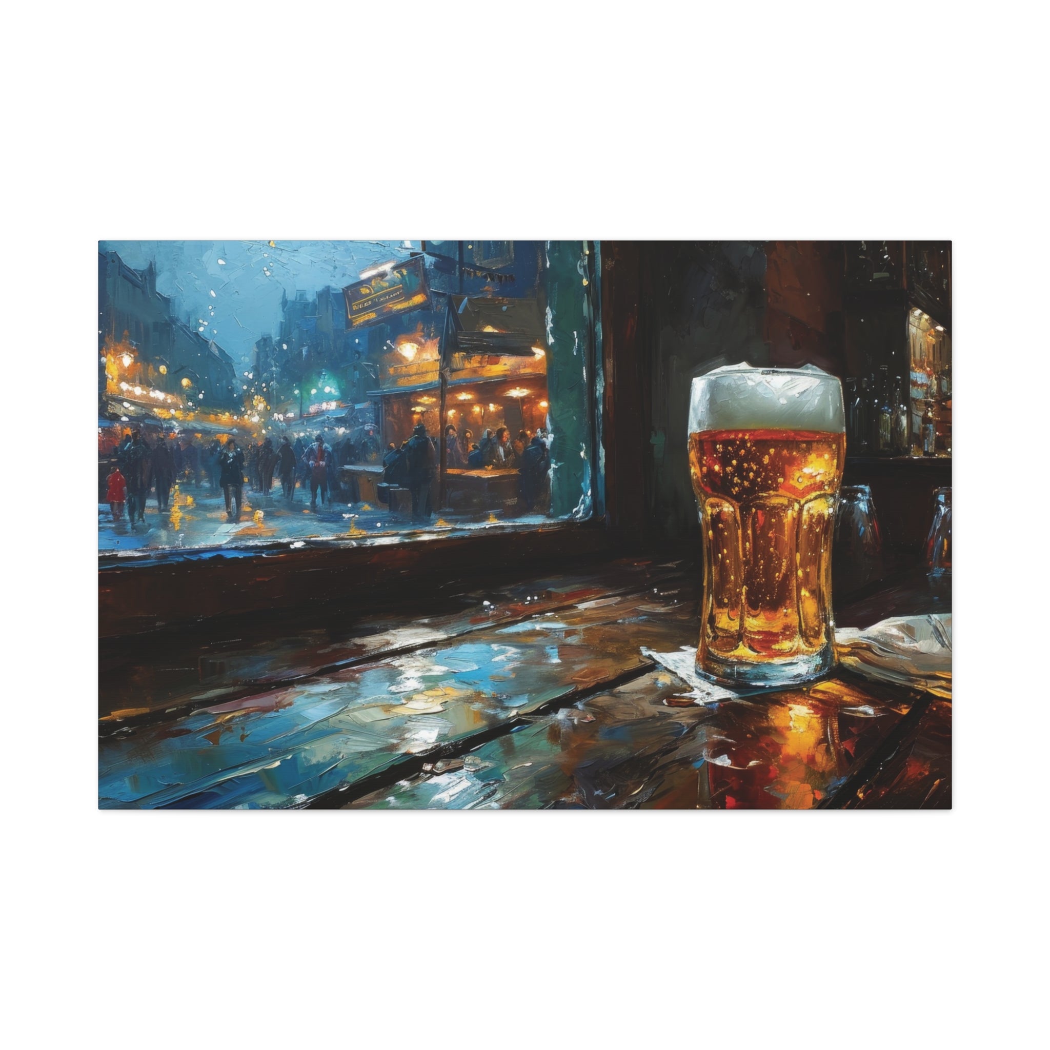 Golden Brew: An Ode to the Perfect Pint Canvas Art