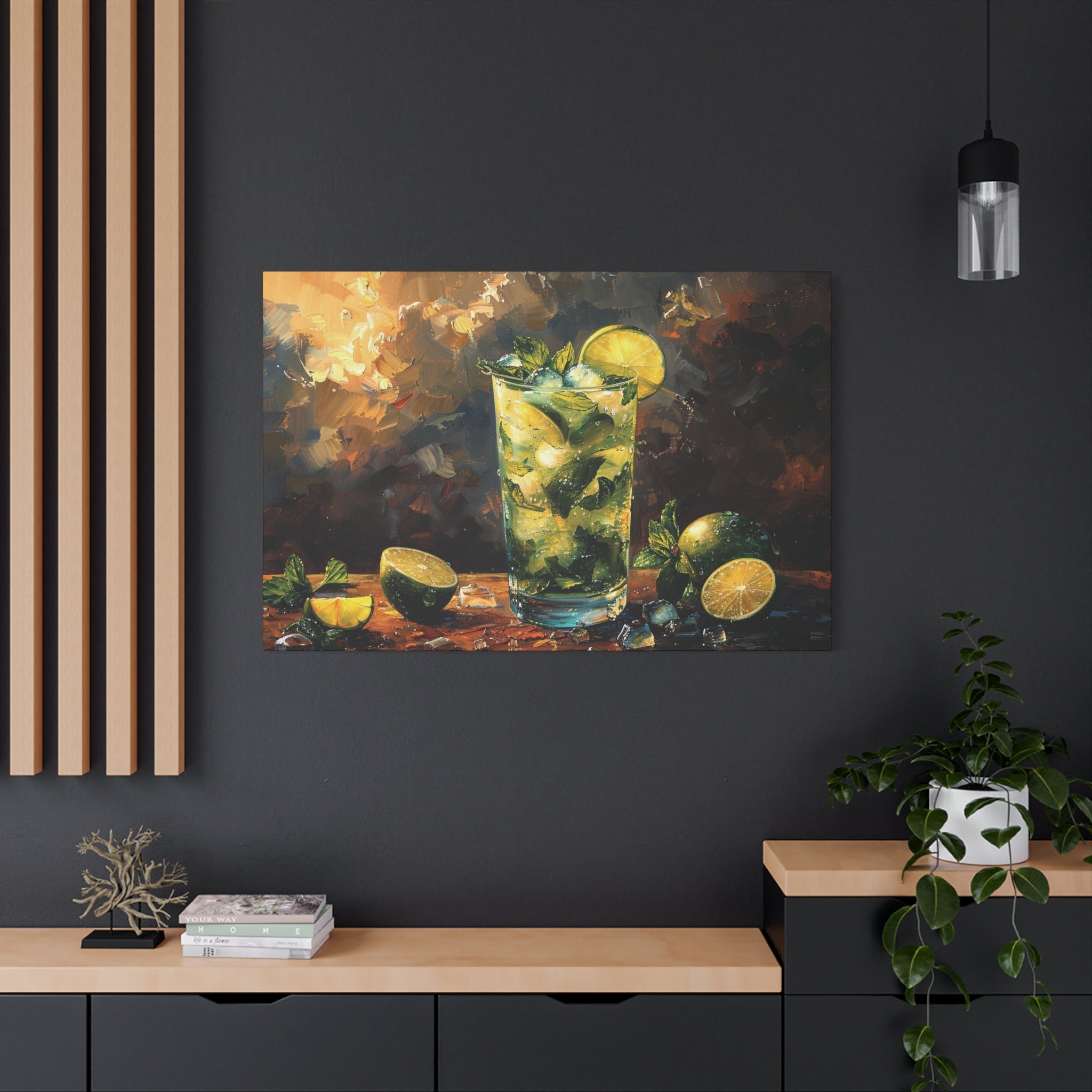 Vibrant Mojito Cocktail Canvas Art - MiTo Store