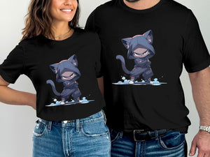 Ninja Cat in Hoodi T-Shirt - MiTo Store